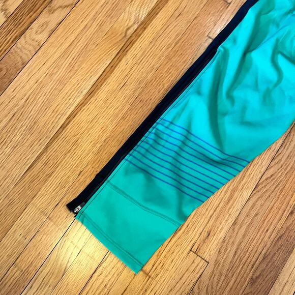 Podium Wear Pants Womens Large Track Green  Performance Ankle Zip - Picture 3 of 11